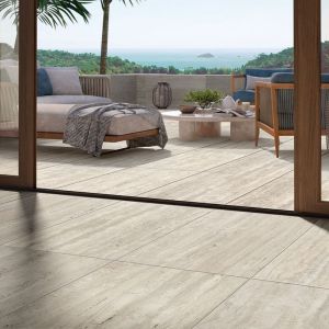 Keramische Tegel Mirage 120x30x2 cm Elysian Travertino Light