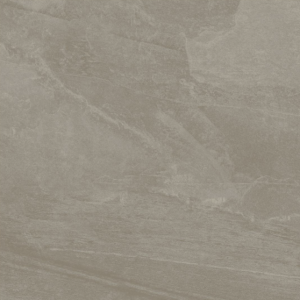 Bovenaanzicht van de SolidSquare Durban Slate Taupe keramische terrastegel 60x60x2 cm met een warme taupekleur en een realistische leisteenstructuur.