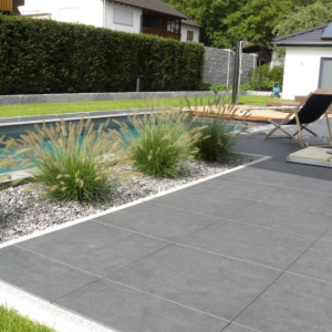 Keramische Tegel SolidSquare 60x60x3 cm Puzzolato Nero