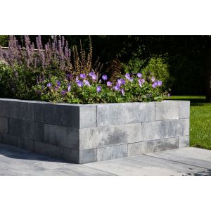 Linea 15x15x60 cm grijs/zwart