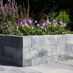 Linea 15x15x60 cm Grijs/Zwart