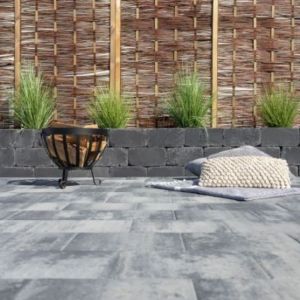 Linea Getrommeld 15x15x30 cm Antraciet