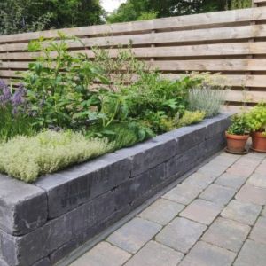 Linea Getrommeld 15x15x45 cm Antraciet