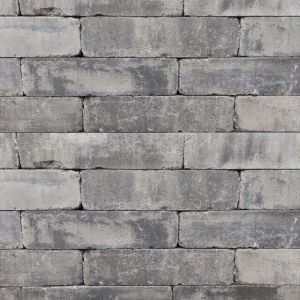 Linea Getrommeld 15x15x60 cm Grijs/Zwart
