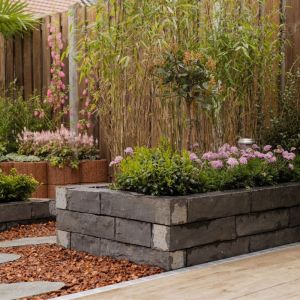 Muurelementen (met gekapte kanten) 50x12x12 cm Basalt Rion
