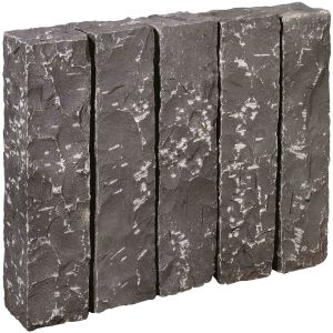 Natuursteen Palissade Basalt 30x12x12 cm Black