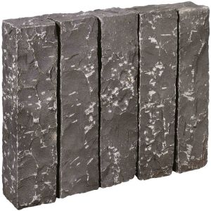 Natuursteen Palissade Basalt 50x12x12 cm Black