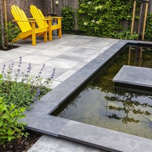 Natuursteen Vijverrand Blue Moon Honed Linea 100x25x3 cm