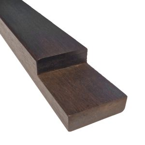 Onderbalk Thermo Bamboe Glad met halfhoutverbinding - 38x60 mm - Lengte 200 cm