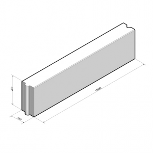 Opsluitband 12x25x100 cm grijs