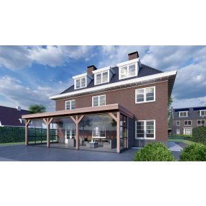 Aanbouwveranda Ancona 415x330x260 cm (bxdxh) rechts - sfeerfoto