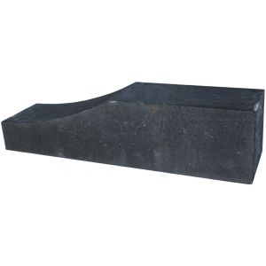 Palissadeblock Wave 15x15x60 cm Zwart
