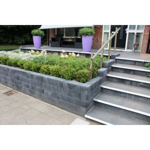 Patioblok Antraciet 60x15x15cm strak