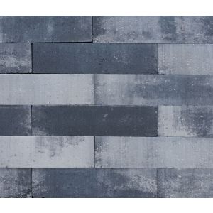 Patioblok strak 60x15x15 cm grijs/zwart