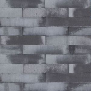 Patioblok strak 12x12x60 cm Grijs/Zwart
