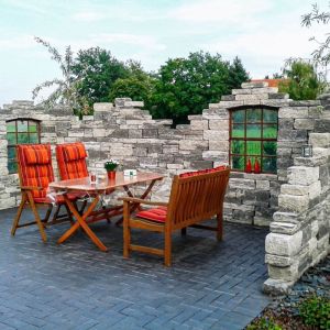 Ruine Combiwall Splitton Compleet (mix) 6,71 m² zichtzijde Matterhorn