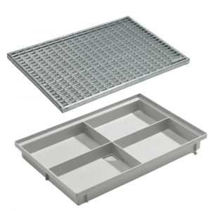 Schoonloper 40x60x7,5 cm incl. Schraaprooster 9 x 31 mm verzinkt staal