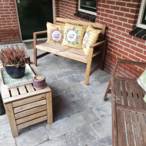 Stonique® Trommelstenen 20x30x5 cm Grijs/Zwart