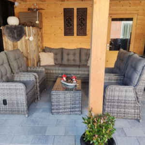 Straksteen 20x30x6 cm Grijs/Zwart