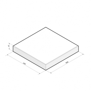 Tegel 30x30x4,5 wit komo (LR)