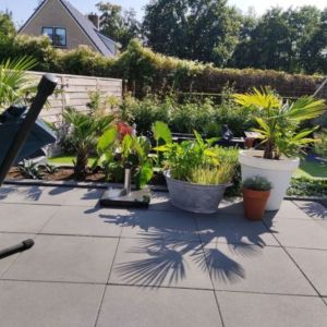 Terrastegel Design Square 60x60x4 cm Black