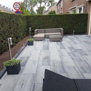 Terrastegel H2O Comfort Square 40x80x5 cm Nero/Grey