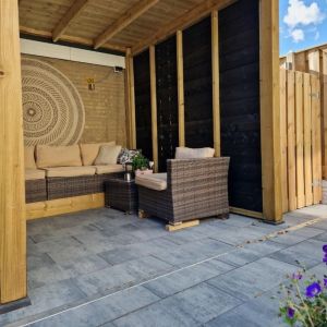 Terrastegel H2O Comfort Square 60x30x5 cm Nero/Grey