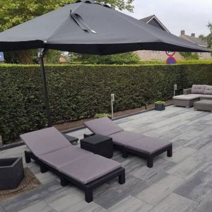 Terrastegel Patio Square 40x80x5 cm Nero/Grey