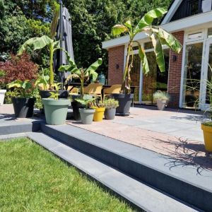 Traptrede 100x35x15 cm Indus Black (kleurecht met facet)