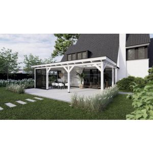 Aanbouwveranda Lucca 645x390x260 cm (bxdxh) rechts