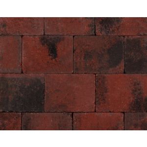 Trommelsteen 20x15x6 cm Rood/Zwart