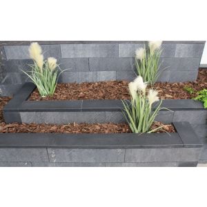 Vijverrand 100x15x3 cm Black (6 zijdes verzoet, 8 facetranden)