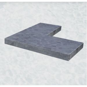 Vijverrand Hoekstuk Blue Moon Honed Linea 50/20x50x3 cm