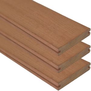 Vlonderplank Afri-Kulu Glad Hybrid - FCQ FSC®100% - 21x145 mm - Lengte 395 cm