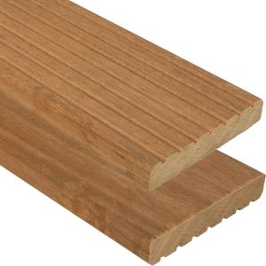 Vlonderplank Bangkirai Premium Grof/Glad - FCQ - 27x145 mm - Lengte 488 cm