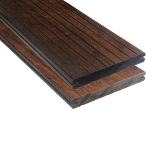 Vlonderplank Thermo Bamboe Melody Dark Grof/Glad - 18x155 mm - Lengte 186 cm