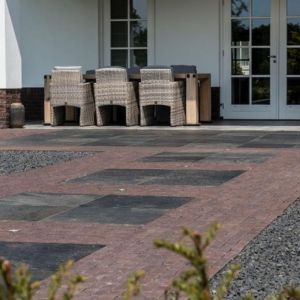 Waalformaat getrommeld 6 cm Bolzano Antica (paars genuanceerd)