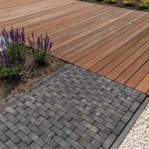 Waalformaat getrommeld 6 cm Lucca Antica (zwart zilverzand)