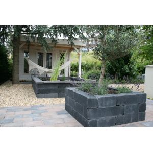 Wallblock Old 15x15x60 cm Antraciet - getrommeld