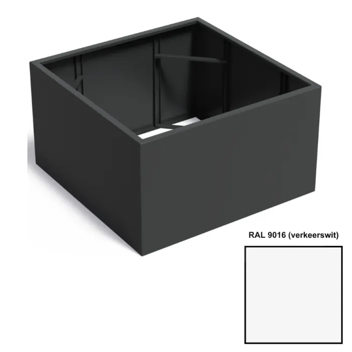 Adezz CARREZ Verkeerswitte (Aluminium) Plantenbak 140x140x80 cm zonder bodem