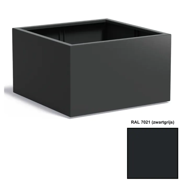 Adezz CARREZ Zwartgrijze (Aluminium) Plantenbak 100x100x80 cm