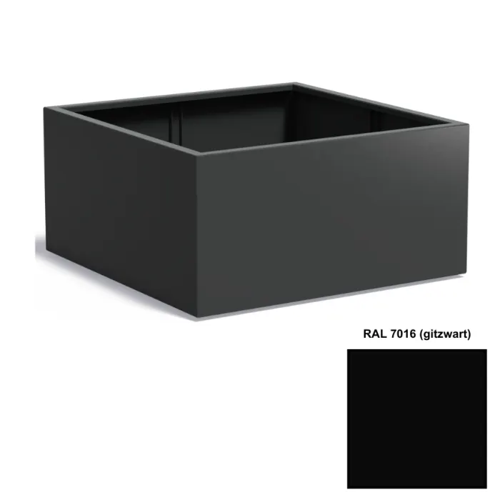 Adezz CARREZ Gitzwarte (Aluminium) Plantenbak 120x120x60 cm