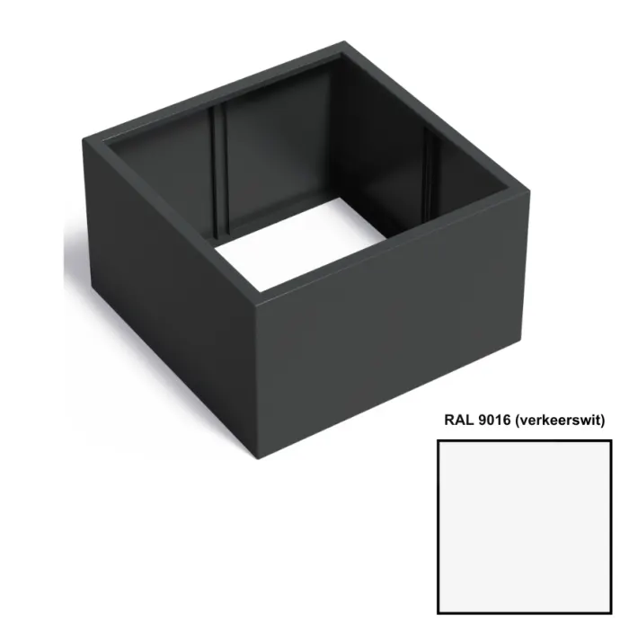 Adezz CARREZ Verkeerswitte (Aluminium) Plantenbak 100x100x60 cm zonder bodem