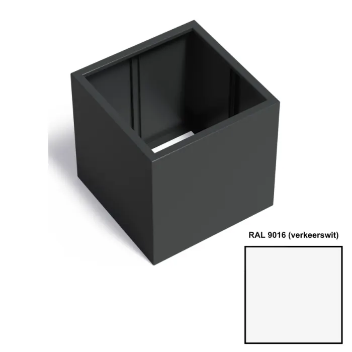 Adezz CARREZ Verkeerswitte (Aluminium) Plantenbak 80x80x80 cm zonder bodem