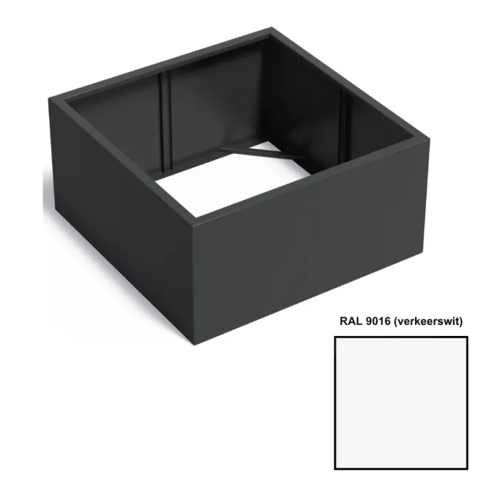 Adezz CARREZ Verkeerswitte (Aluminium) Plantenbak 120x120x60 cm zonder bodem