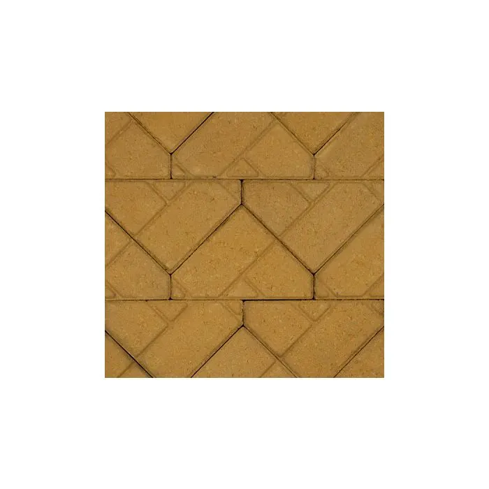 Bisschopsmuts met schijnvoeg 8 cm geel (3,33 stuks per m¹)