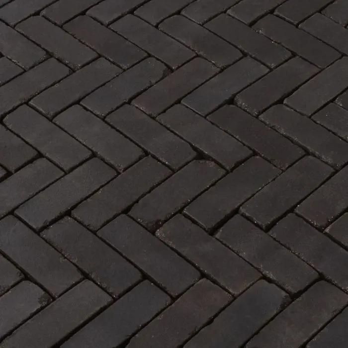 Dikformaat getrommeld 6 cm Carbona Antica (zwart)