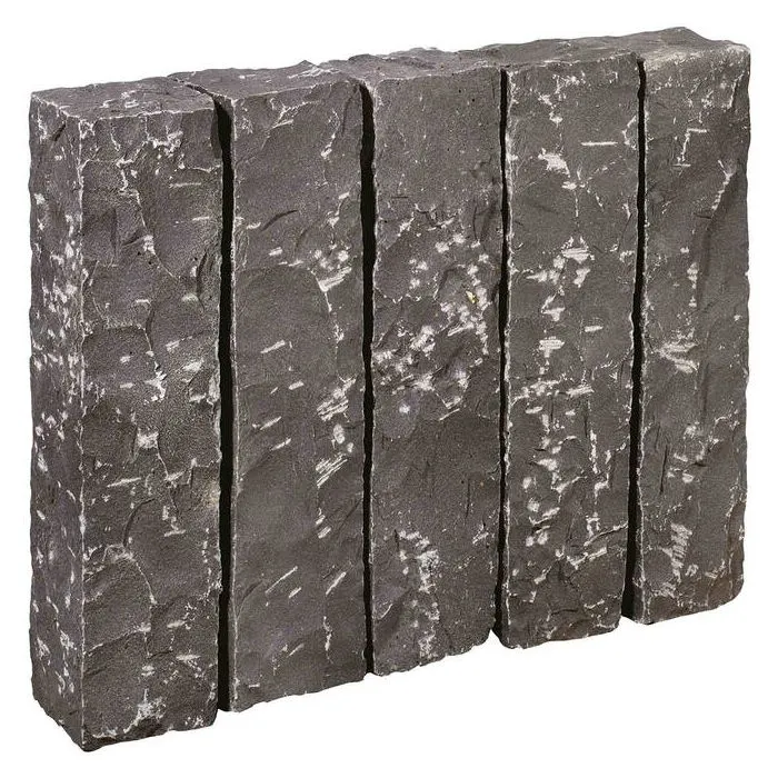 Natuursteen Palissade Basalt 50x12x12 cm Black
