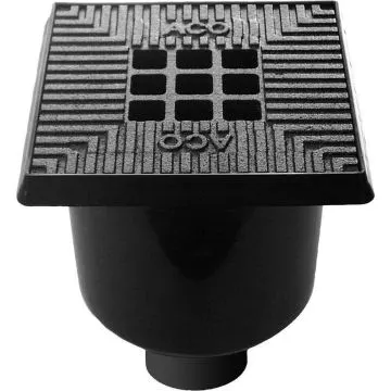 ACO Vloerput 200x200 met vuilemmer kunststof rand + gietijzer rooster
