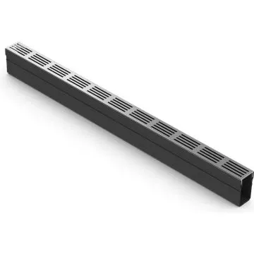ACO SlimLine lijngoot 100x6.3x10 cm (LxBxH) incl. zilverkleuring blank aluminium designrooster